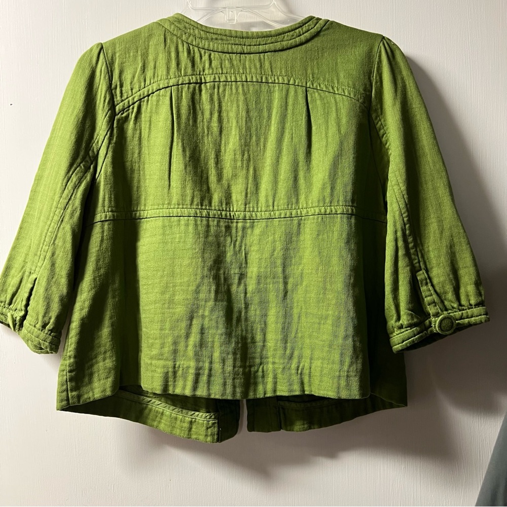 S◢◤O◢◤L◢◤D 
BB Dakota Spring Green 1/2 Sleeve Button Front Jacket - Picture 2 of 6